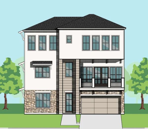 Three Story Home Plan E7114 A1.1