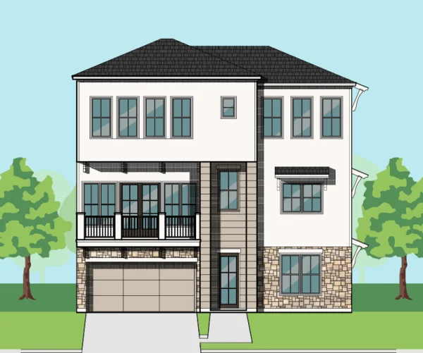 Three Story Home Plan E7114 A1.1