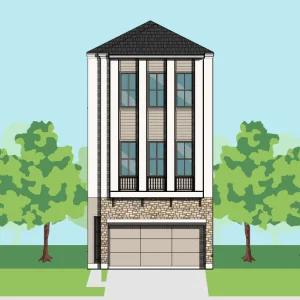 Three Story Home Plan E7114 B1.1