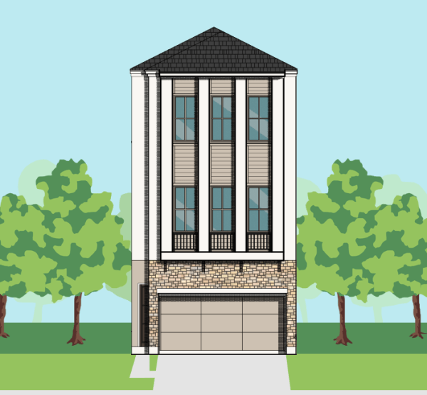 Three Story Home Plan E7114 B1.1