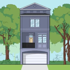 Three Story Home Plan E7124