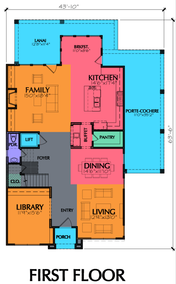 Three Story Home Plan E7130