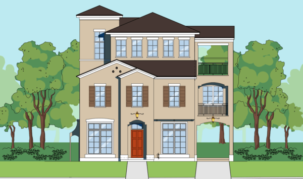 Three Story Home Plan E7130