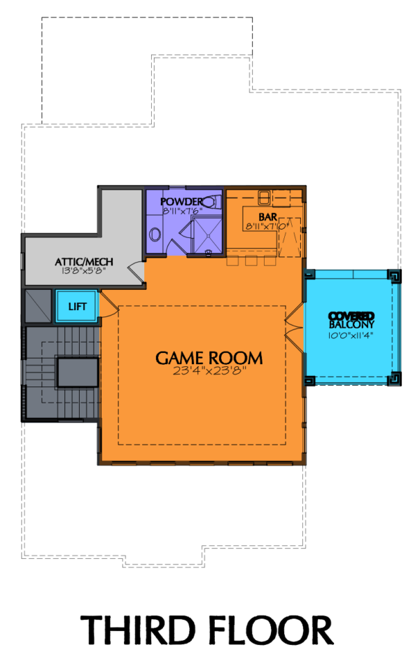 Three Story Home Plan E7130