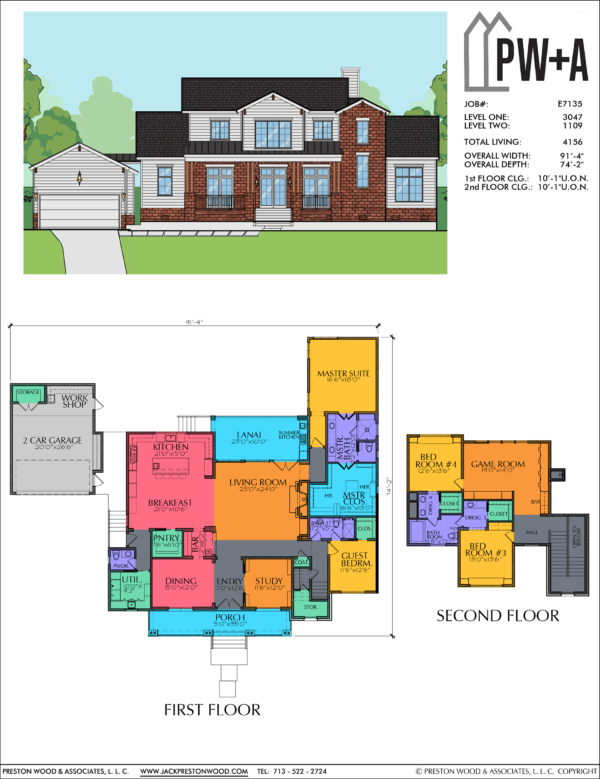 Two Story Home Plan E7135