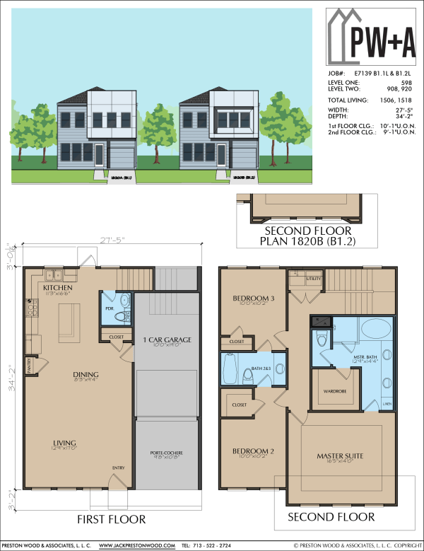 Two Story Home Plan E7139 B1.1