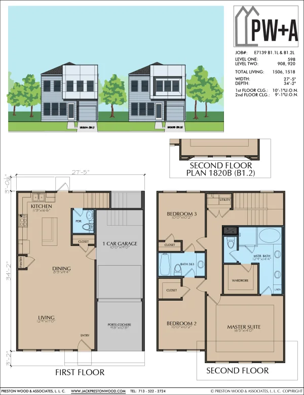 Two Story Home Plan E7139 B1.1
