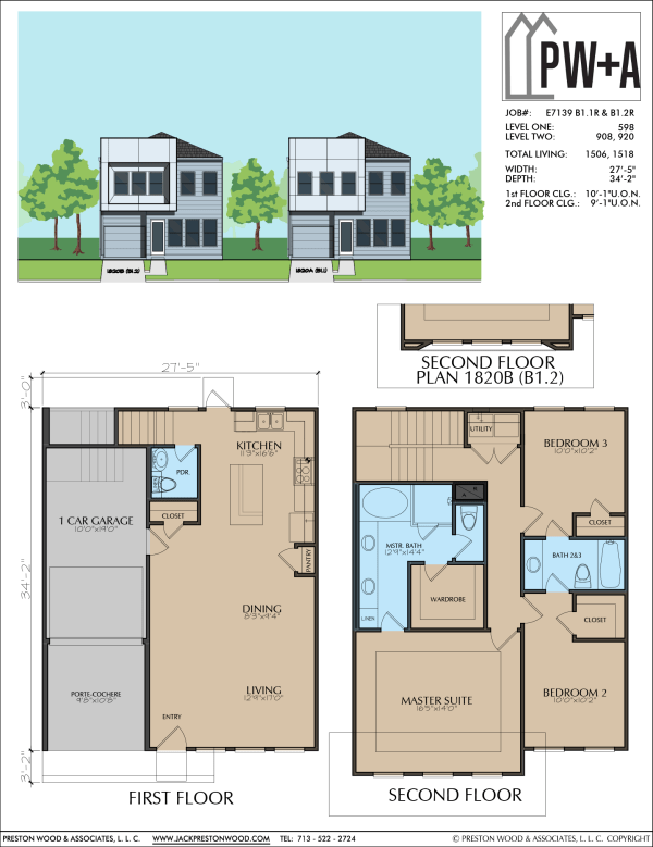 Two Story Home Plan E7139 B1.1