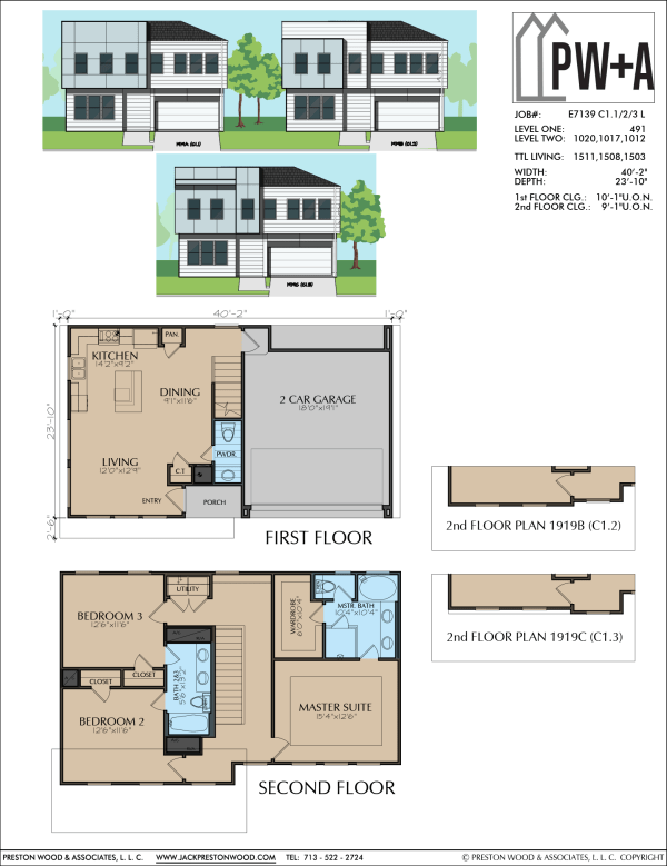 Two Story Home Plan E7139 C1.1