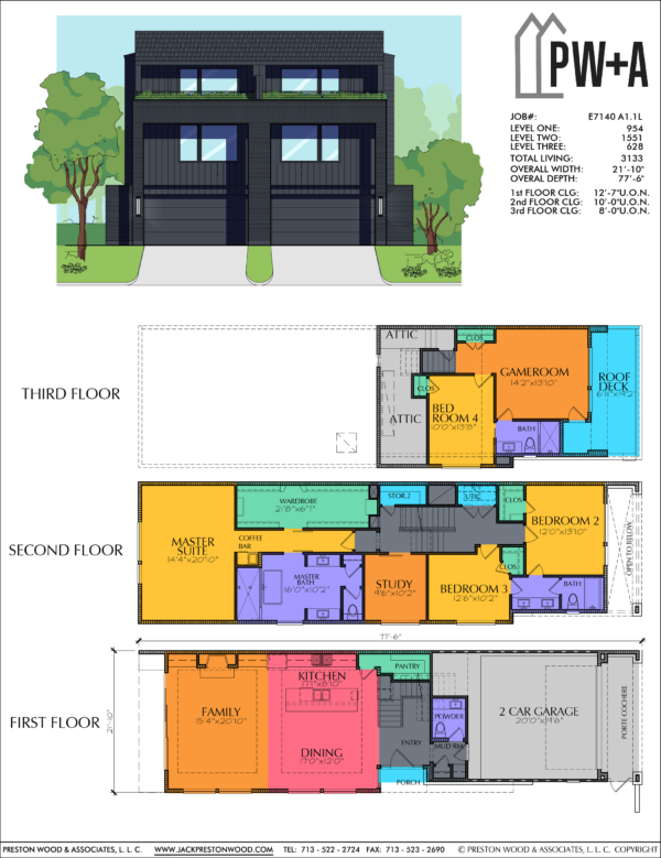 2 1/2 Story Home Plan E7140