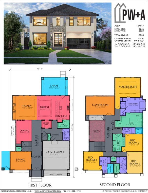 Two Story Home Plan E7147