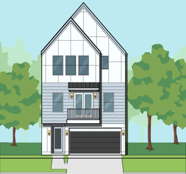 Three Story Home Plan E7152 B1.1