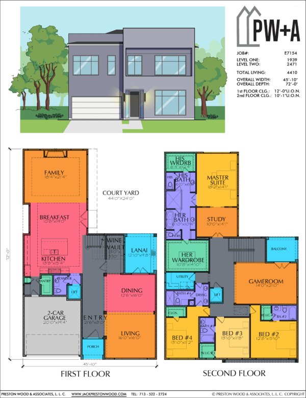 Two Story Home Plan E7154