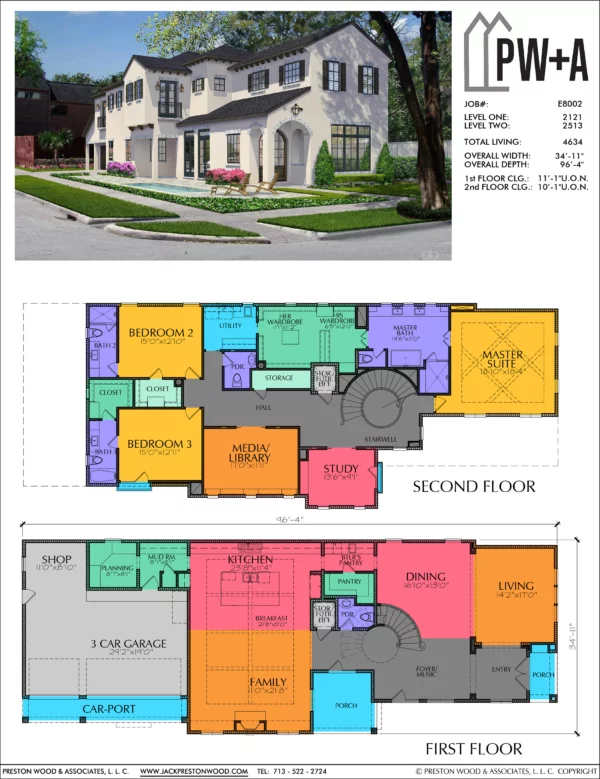 Two Story House Plan E8002