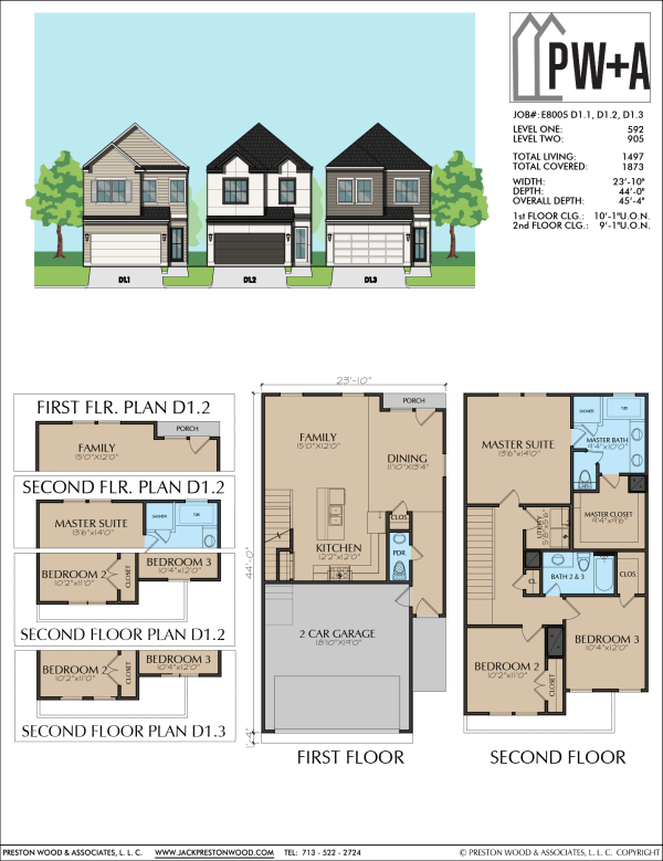 Two Story Home Plan E8005 D1