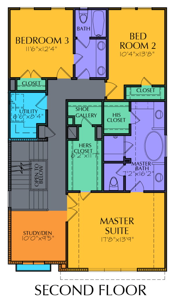 Three Story Home Plan E8041 A2.2L