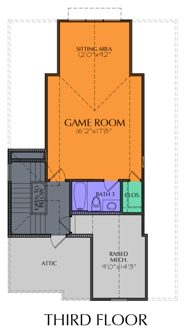 Three Story Home Plan E8041 A2.2L