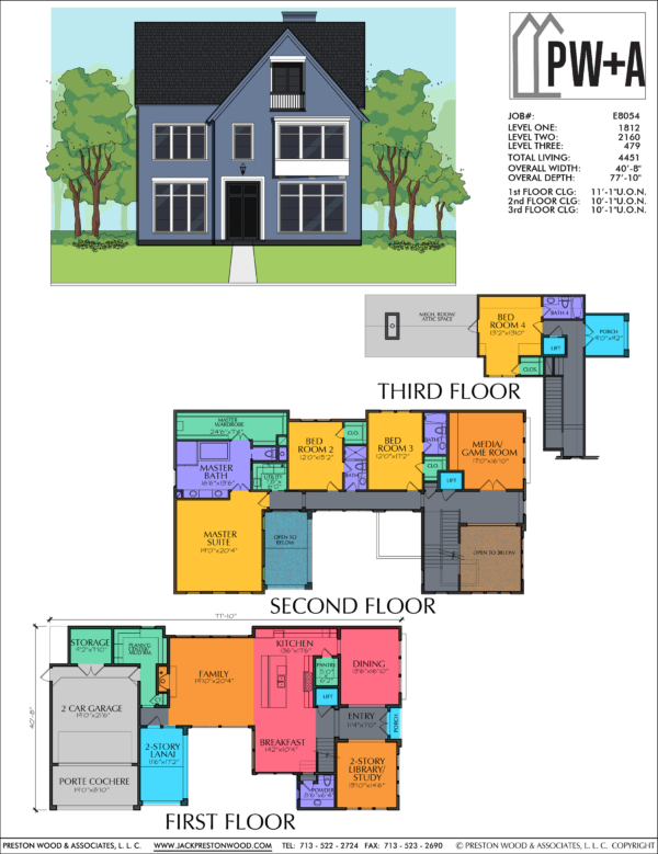 2 1/2 Story Home Plan E8054