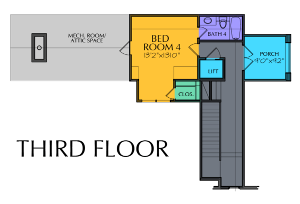 2 1/2 Story Home Plan E8054