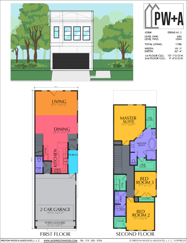 Two Story Home Plan E8060 A1.1