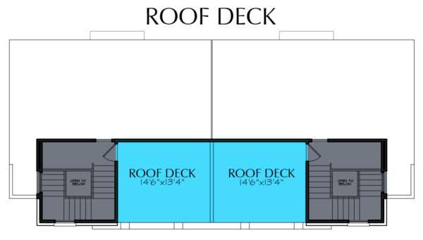 3 1/2 Story Duplex Home Plan E8068 A1.1
