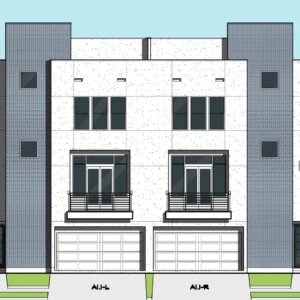 3 1/2 Story Duplex Home Plan E8068 A1.1