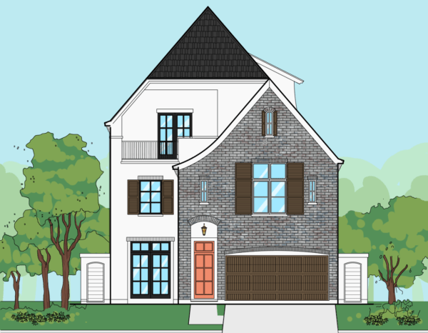 Three Story Home Plan E8074