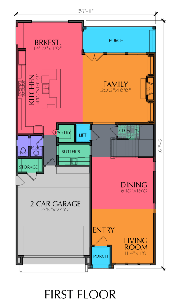 Two Story Home Plan E8080