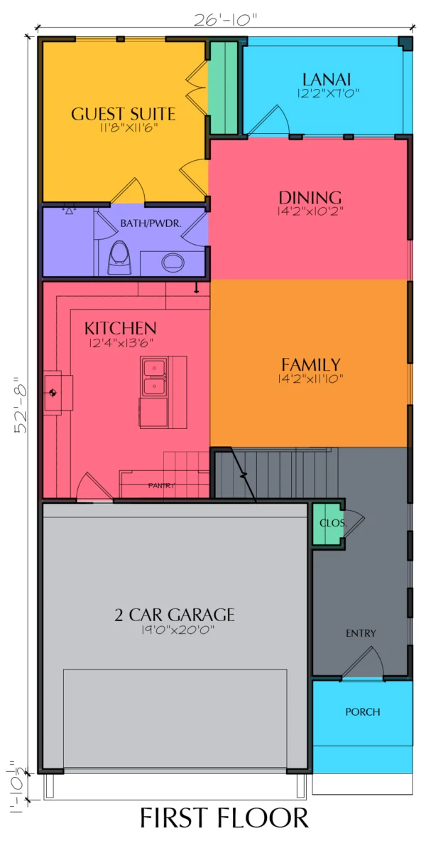 Two Story Home Plan E8082 A1.1