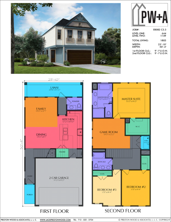 Two Story Home Plan E8082 C3.3