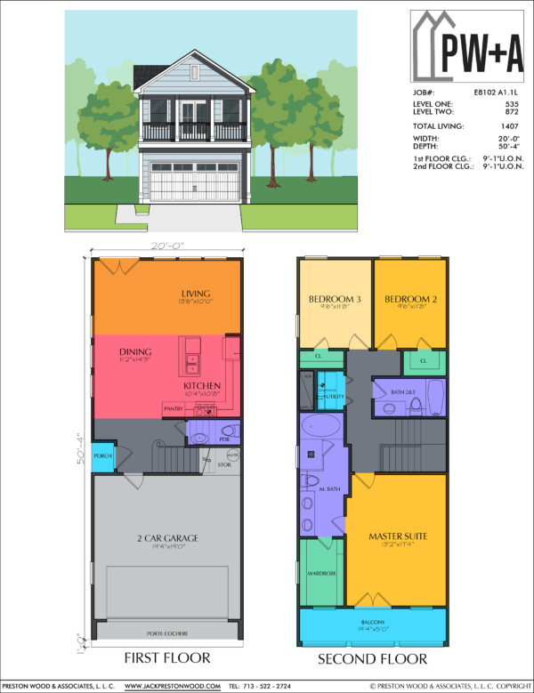 Two Story Home Plan E8102 A1.1