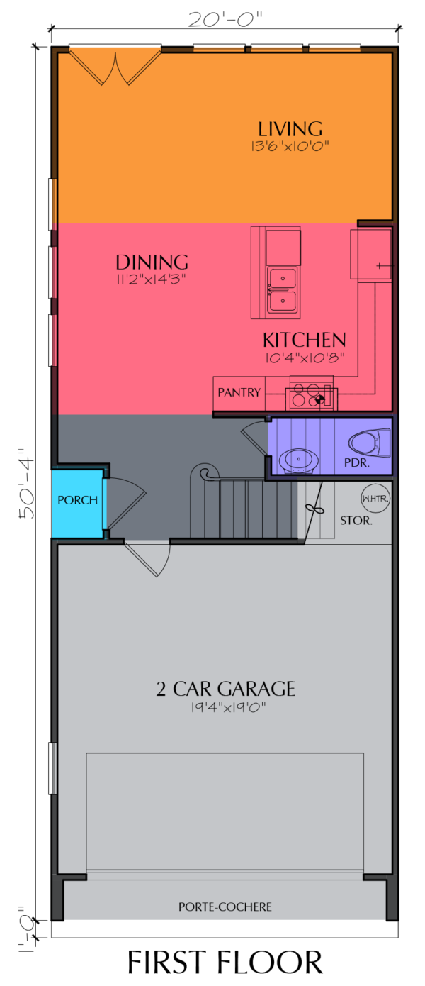 Two Story Home Plan E8102 A1.1