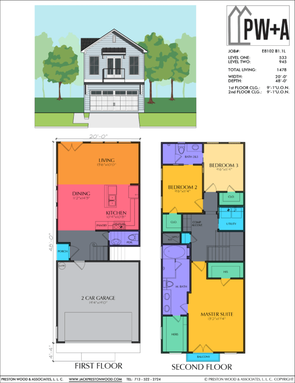 Two Story Home Plan E8102 B1.1