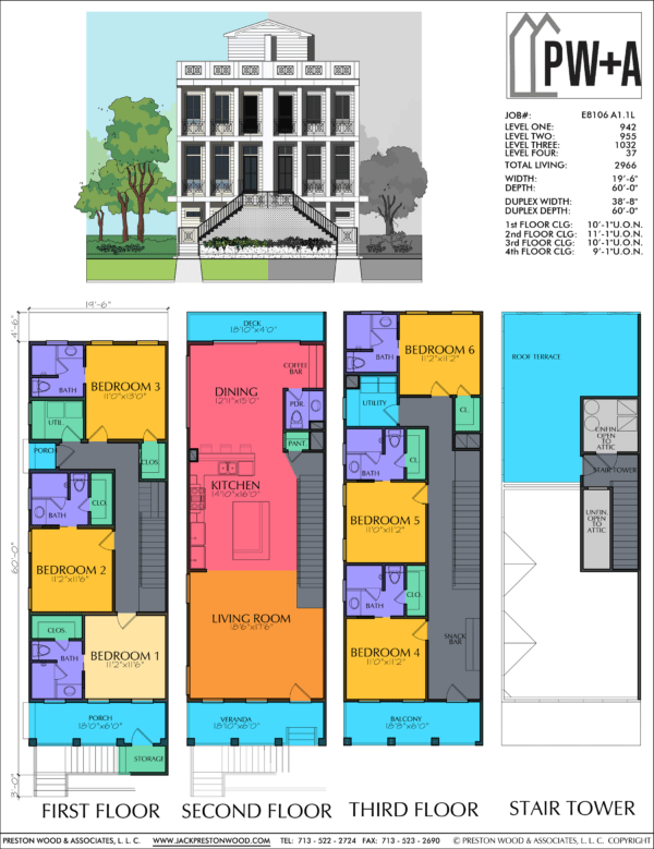 3 1/2 Story Home Plan E8106