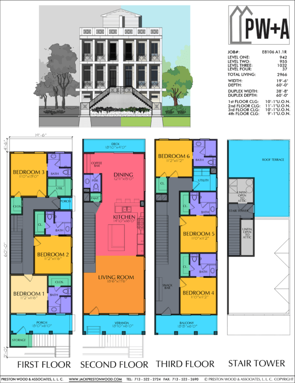 3 1/2 Story Home Plan E8106