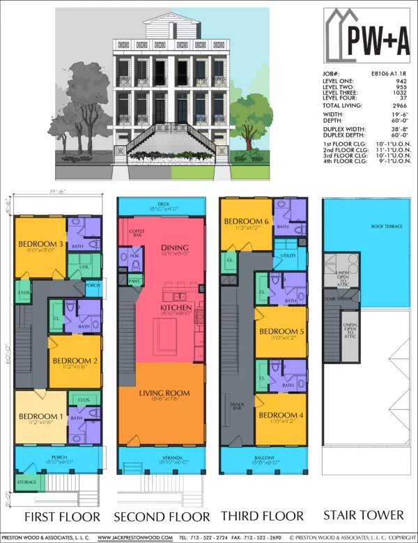 3 1/2 Story Home Plan E8106