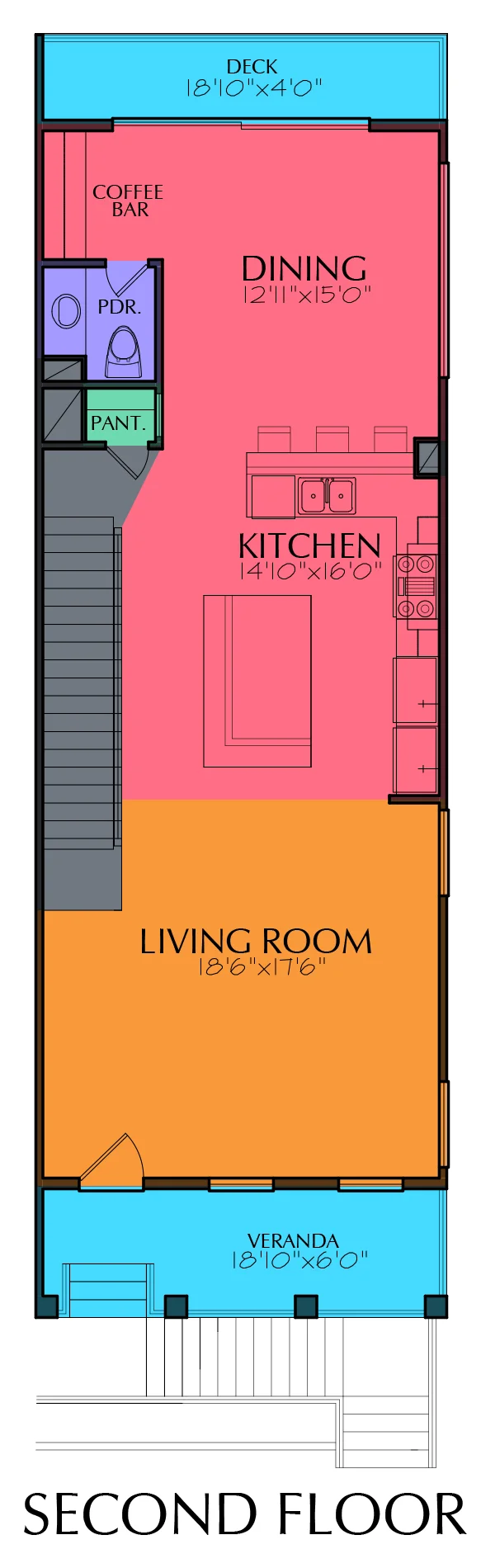 3 1/2 Story Home Plan E8106
