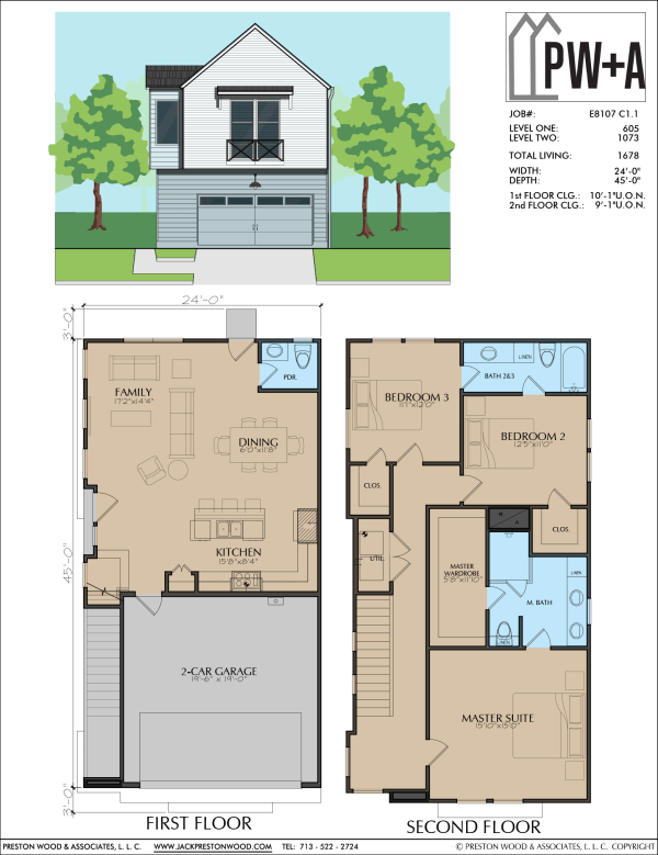 Two Story Home Plan E8107 C1.1