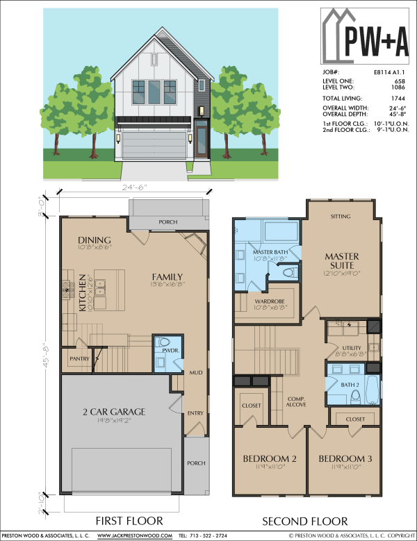 Two Story Home Plan E8114 A1