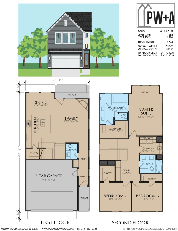 Two Story Home Plan E8114 A1