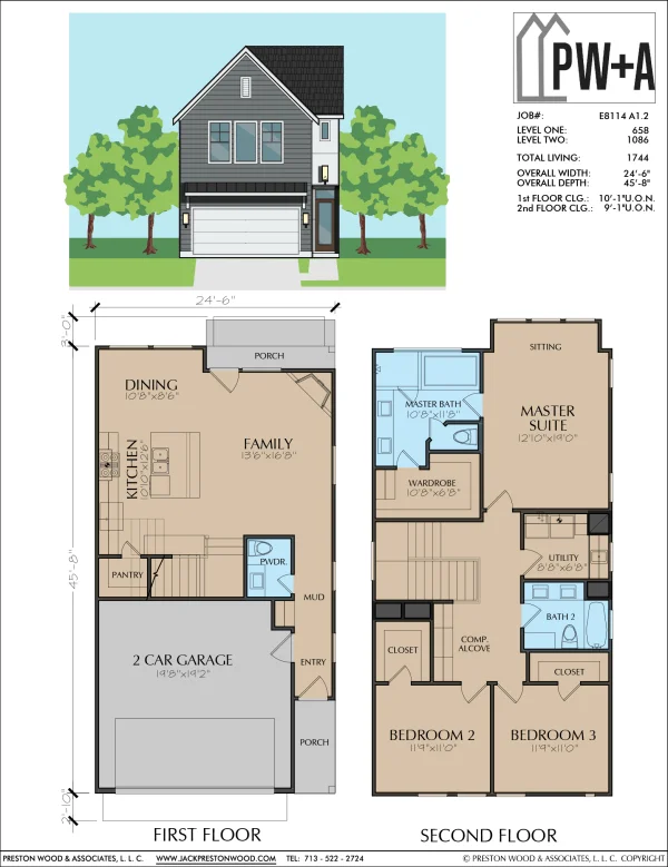 Two Story Home Plan E8114 A1