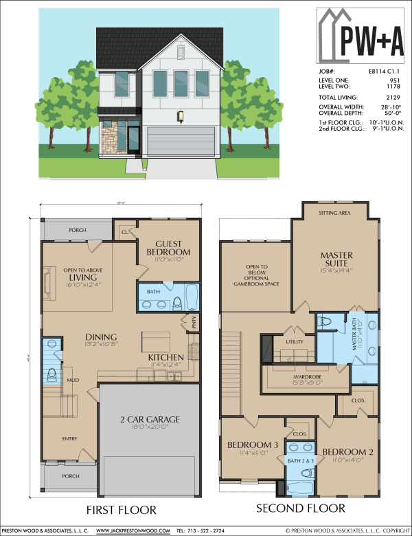 Two Story Home Plan E8114 C1