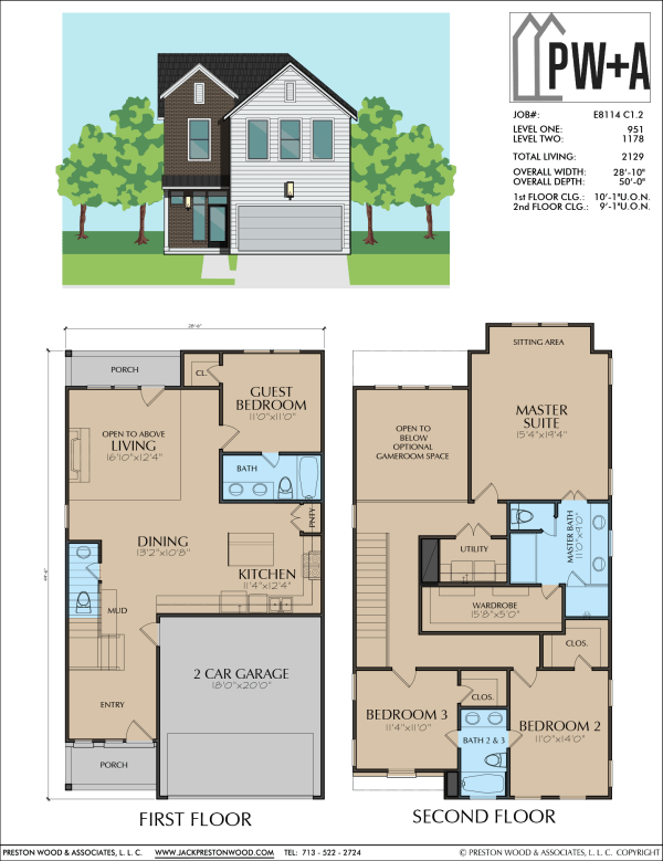Two Story Home Plan E8114 C1