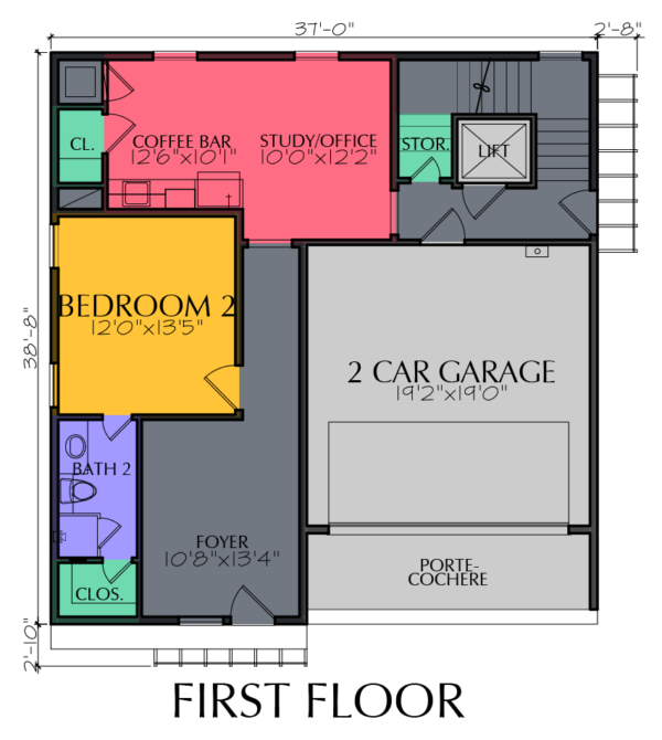 Three Story Home Plan E8128