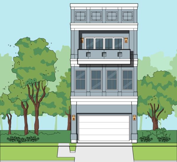 Three Story Home Plan E8130 A1.1L