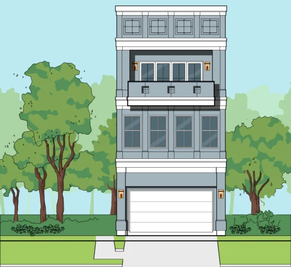 Three Story Home Plan E8130 A1.1L