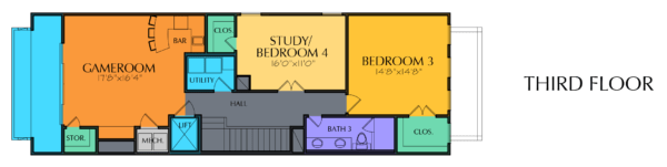 Three Story Home Plan E8130 A1.1L