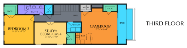 Three Story Home Plan E8130 A2.2R