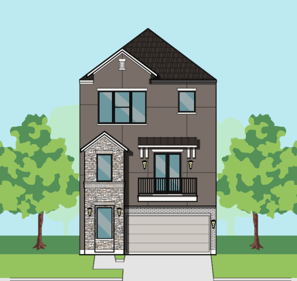 Three Story Home Plan E8131 A2.1