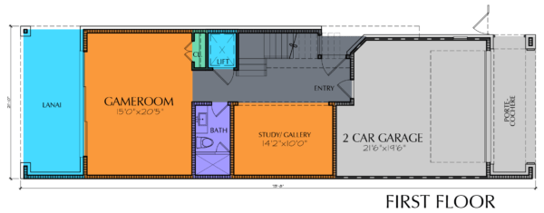 Three Story Home Plan E8154